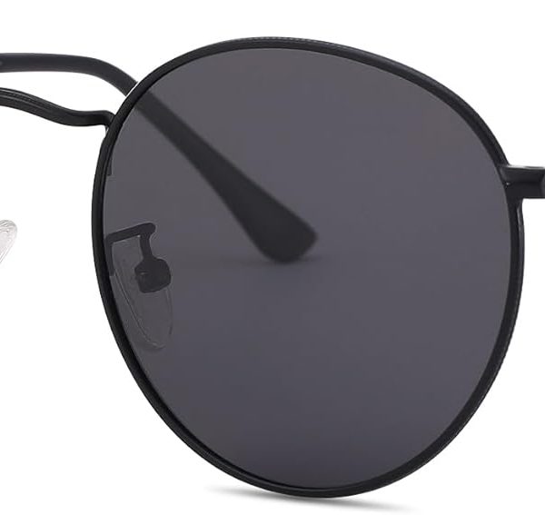 Small Round Metal Polarized Sunglasses for Women Retro Designer Style