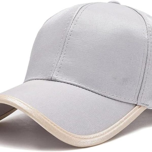 Baseball Caps Letter Silk Hats Women Mens Satin Back Buckle Sun Caps Casual Sports Sequin Hats