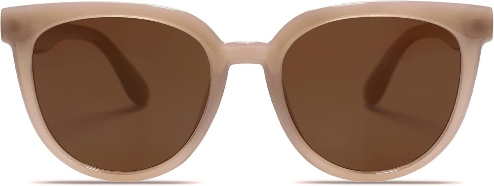 Trendy Cat Eye Round Polarized Sunglasses for Women Fashion UV Protection Sunnies Sunglasses SJ2175