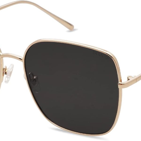 Trendy Oversized Square Metal Frame Sunglasses for Women Men Retro Big Flat Lens UV Protection Sunglasses SJ1146