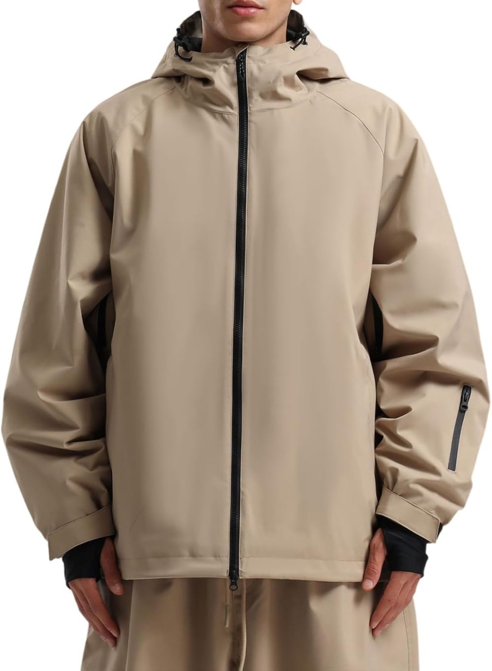 Mens Ski Jacket Baggy Snowboard Jacket Womens Insulated Snow Jacket Waterproof Windproof Loose Ski Coat for Skiing