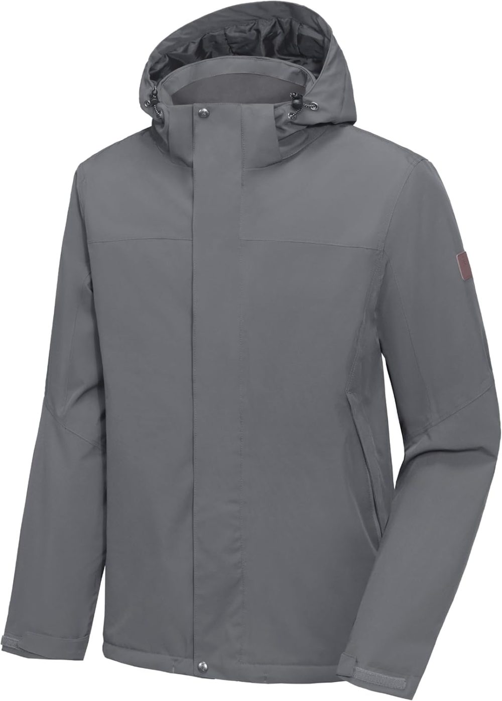 Men's Waterproof Ski Snowboarding Jacket Windproof Warm Coat with Detachable Hood