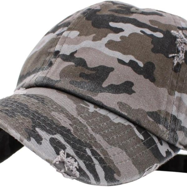 Vintage Washed Distressed Cotton Dad Hat Baseball Cap Adjustable Polo Trucker Unisex Style Headwear