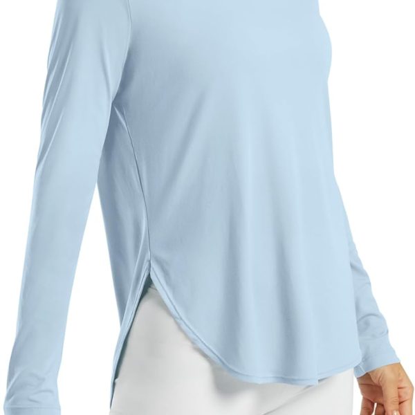 Women's UPF 50+ UV Shirts Long Sleeve Workout Sun Shirt Outdoor Gym Hiking Tops Quick Dry Lightweight