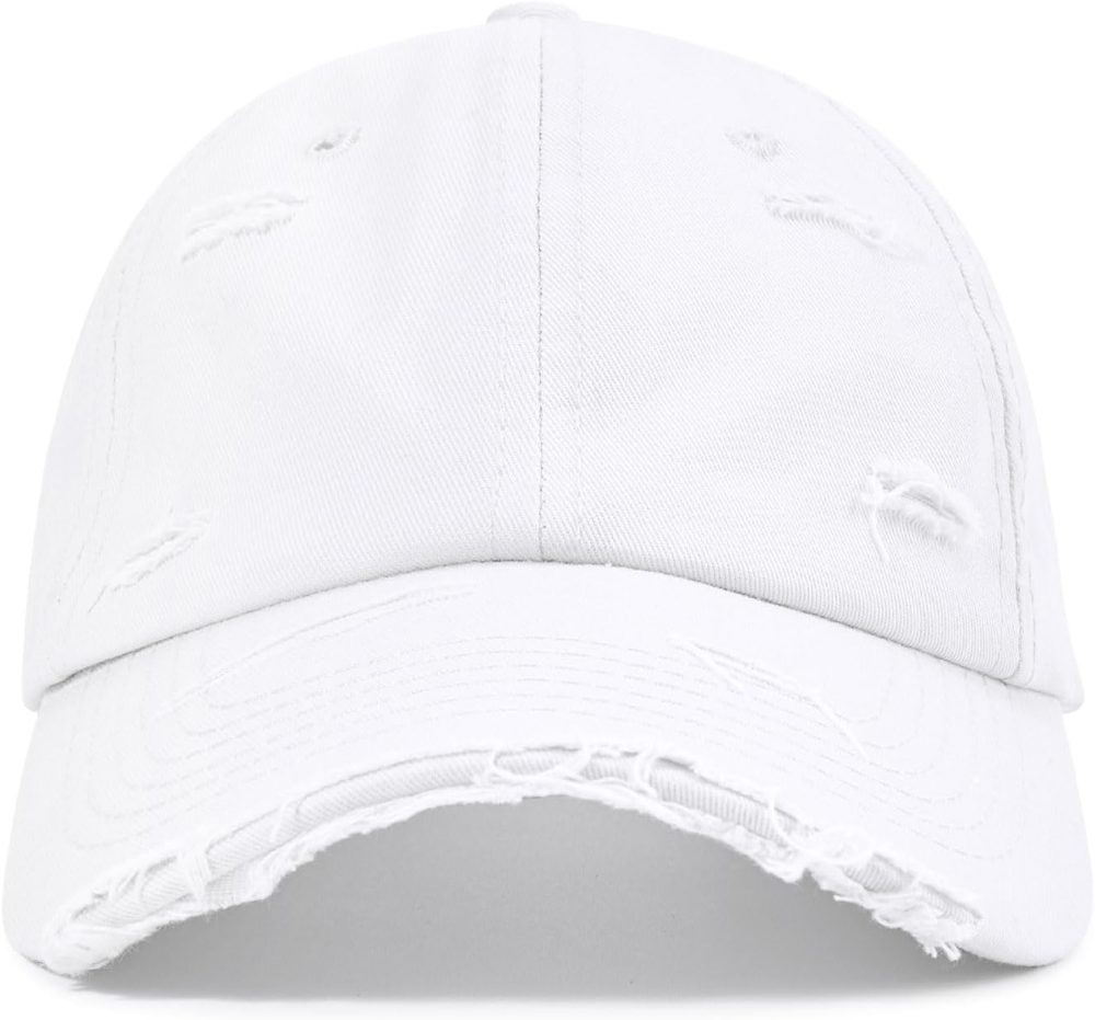Baseball Cap Women Men Vintage Washed Distressed Hats Adjusted Cotton Dad Hat Adjustable Trucker Headwear