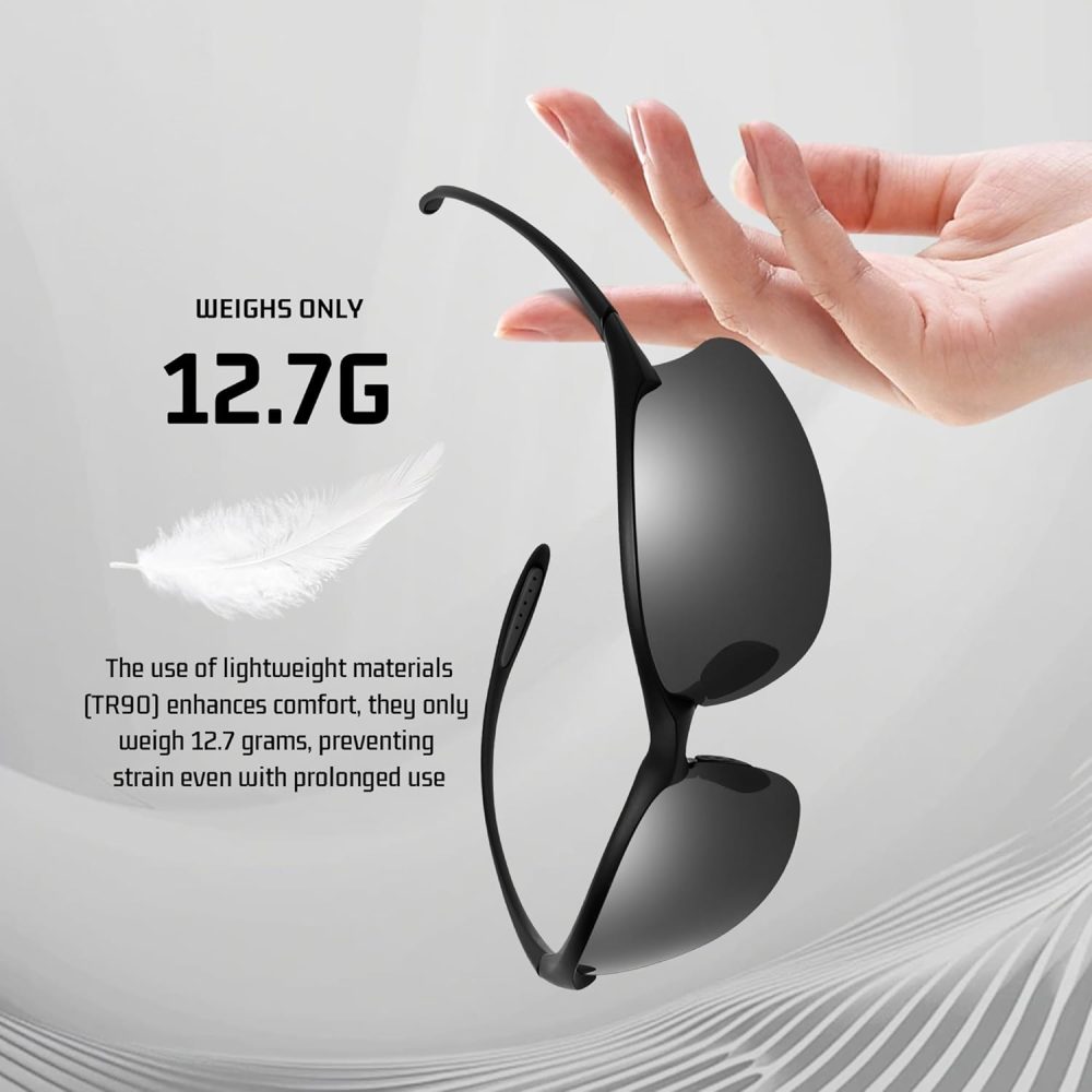 Sports Sunglasses Ultra-light Rimless Polarized Sun Glasses for Men UV400 Protection Fishing Running Cycling Driving - Image 2