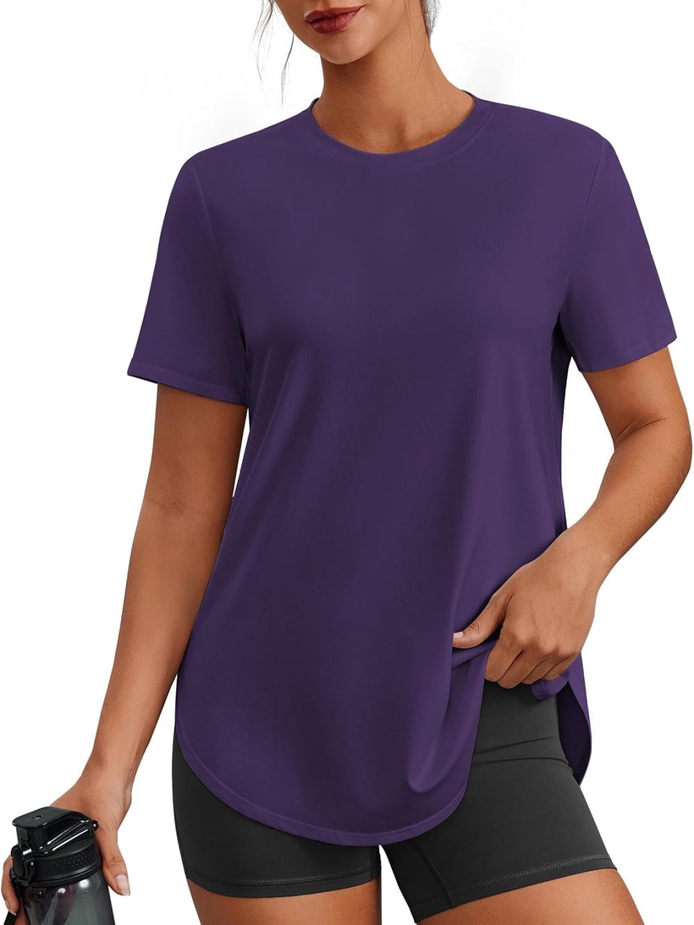 Workout Tops for Women Short Sleeve Athletic Shirts UPF 50+ Quick Dry Running Outfits for Exercise Gym Hiking S-3XL