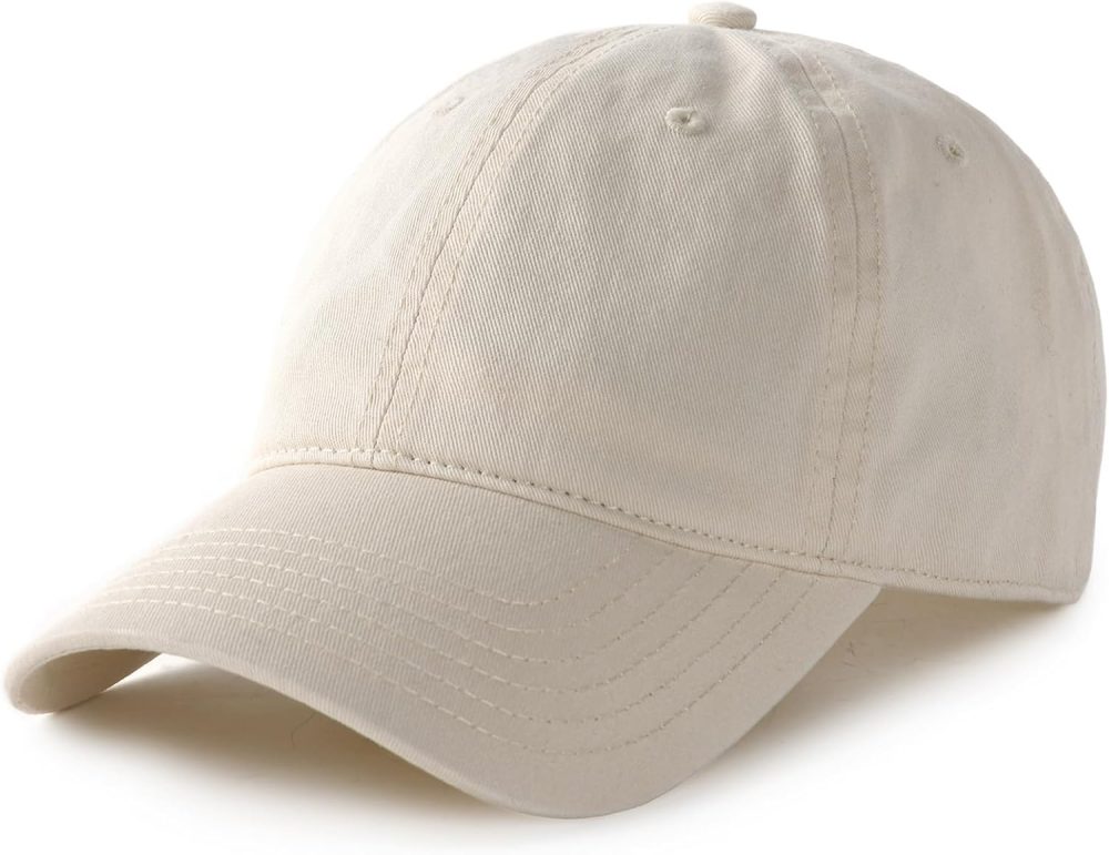 Unisex Vintage Washed Unstructured Baseball Cap Washed Cotton Adjustable Dad Hat