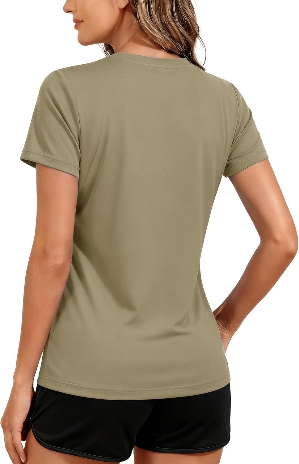 Women's Short Sleeve Workout Shirts UPF 50+ Sun Protection Quick Dry Athletic Tops for Running Gym Tee - Image 2