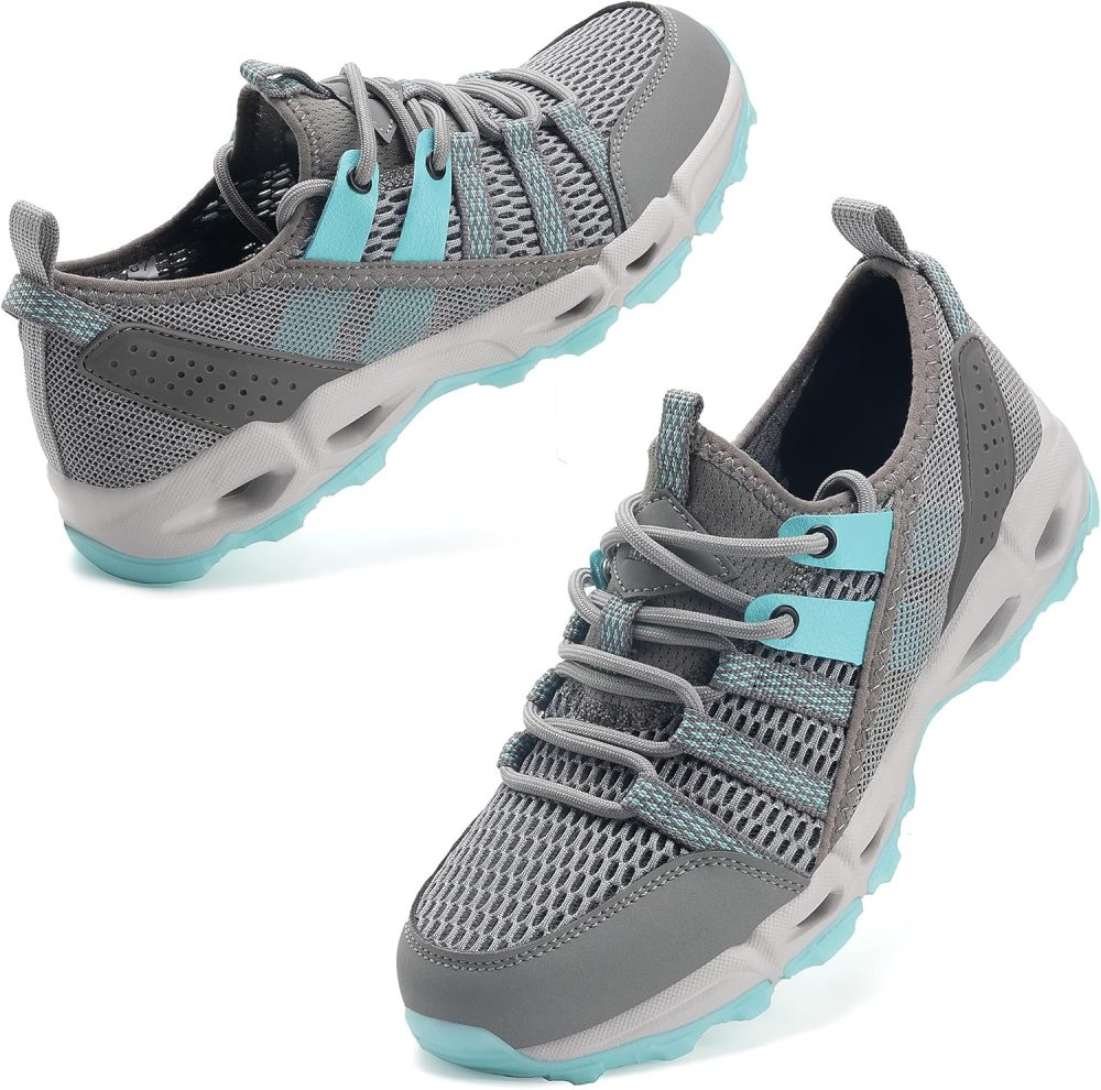 Womens Hiking Water Shoes for Women Quick Dry Outdoor Sport Sneakers Non Slip Lightweight Breathable Summer Trekking and Walking Climbing Shoe