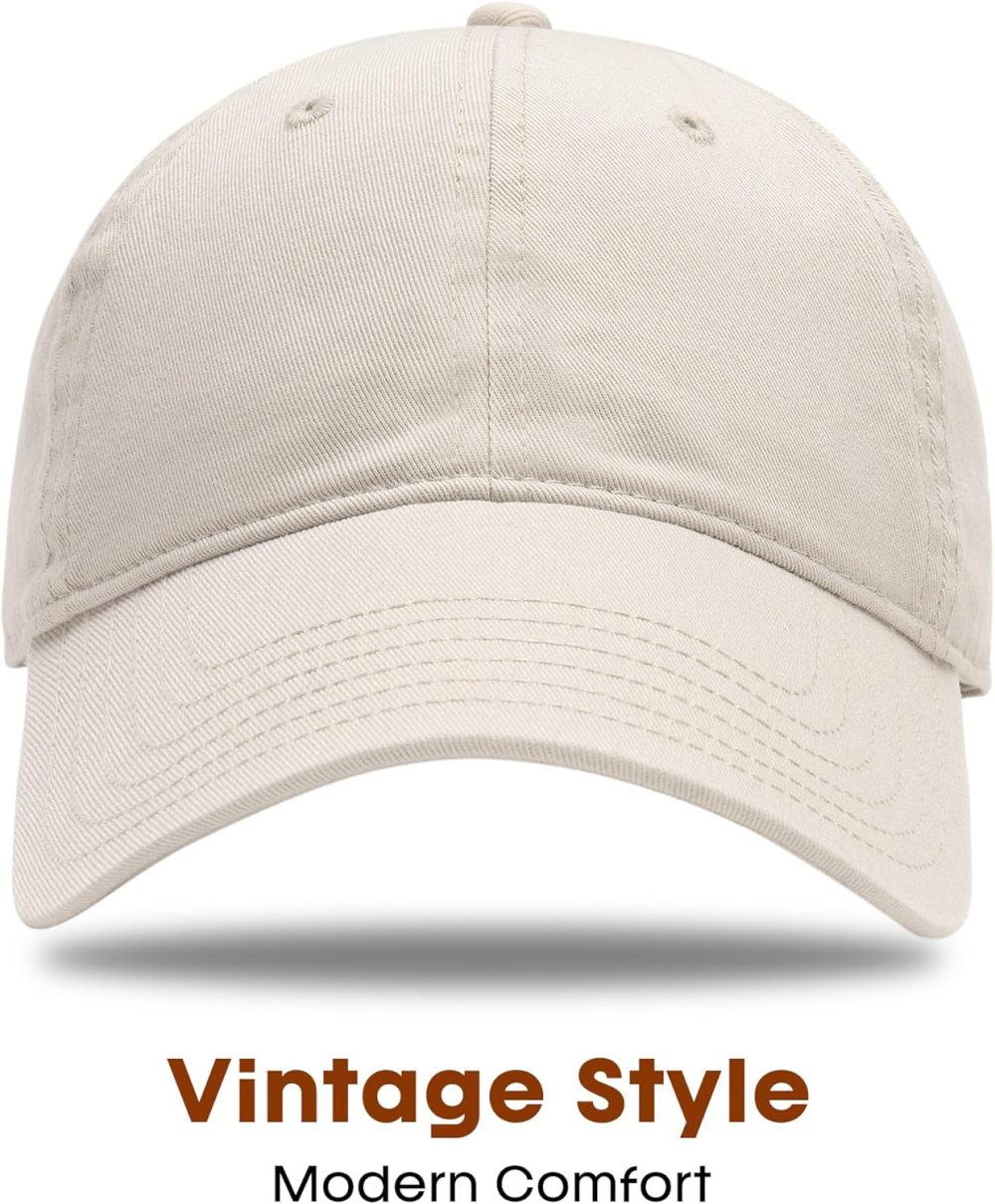 Unisex Vintage Washed Unstructured Baseball Cap Washed Cotton Adjustable Dad Hat - Image 2