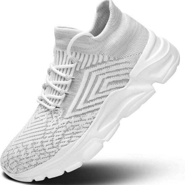 Mens Walking Shoes Running Athletic Sports Sneakers Slip on Mesh Lightweight Breathable Tennis Gym Soft Sole
